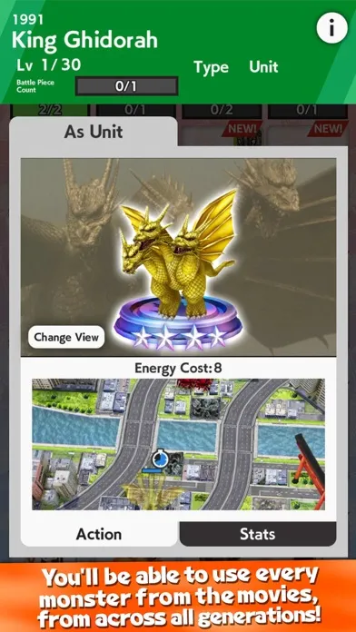 ภาพหน้าจอของ GODZILLA BATTLE LINE